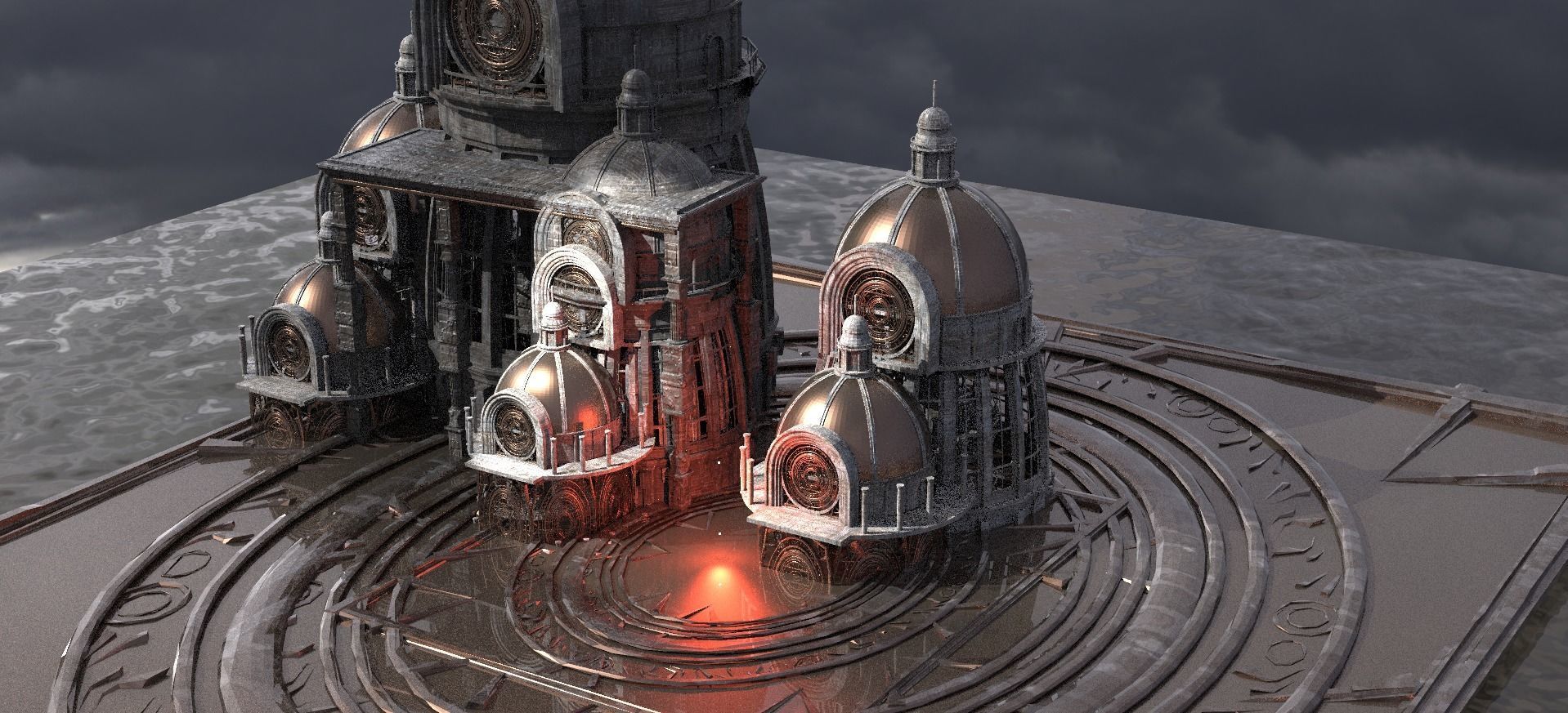 Observatory Tower Dome Street 1  3D model_1