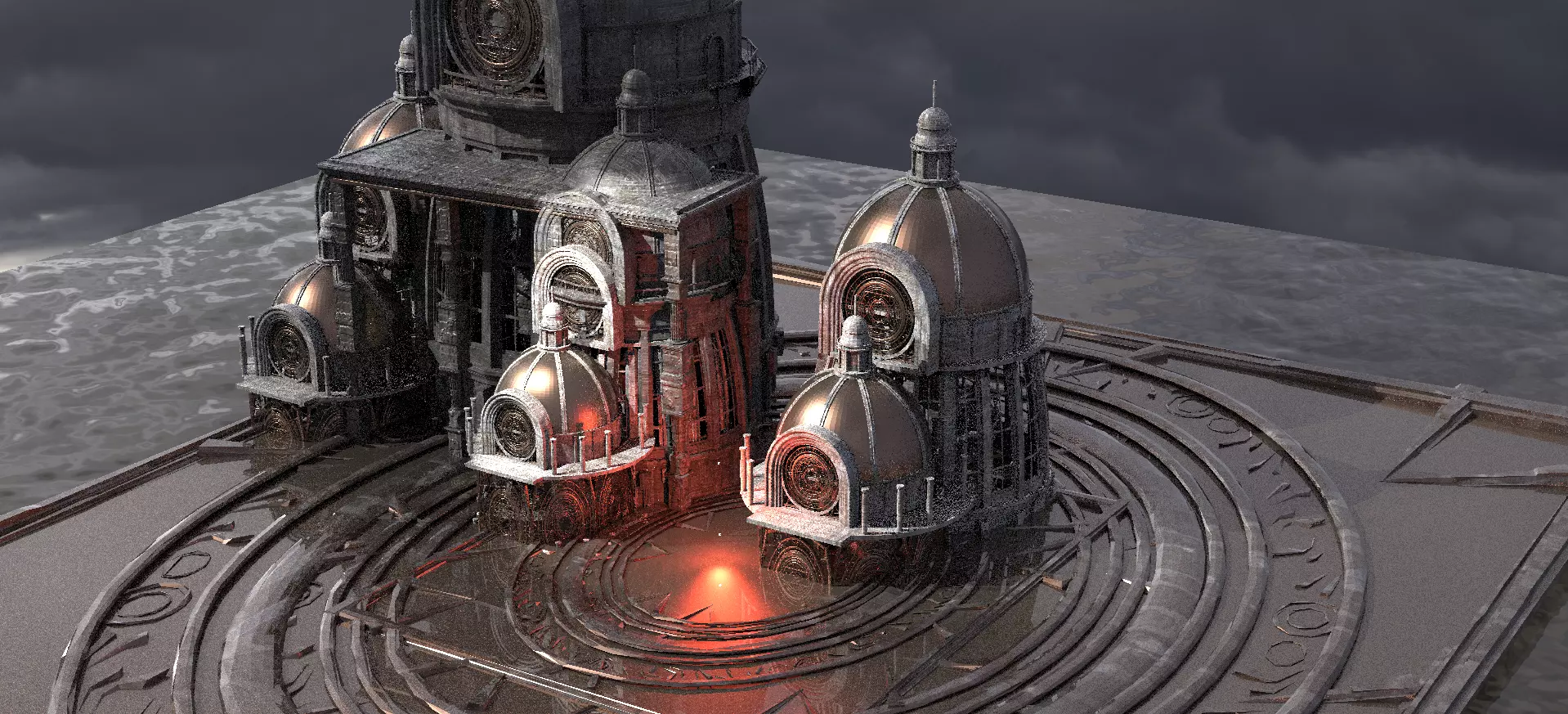 Observatory Tower Dome Street 1  3D model_0