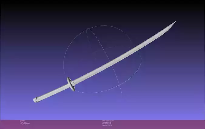 One Piece Trafalga Law Sword And Sheath Assembly 3D print model