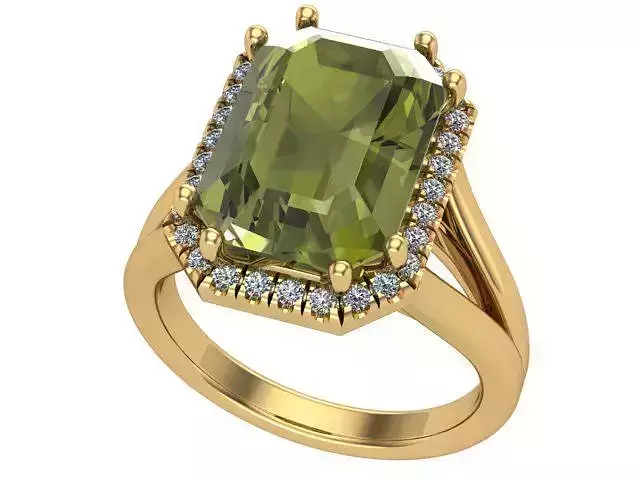 Emerald Cushion Engagement Ring