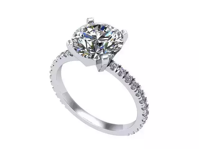 Round Cut Diamond Engagement Ring