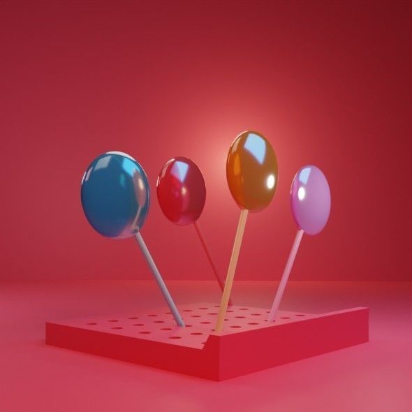 Lollipops Free 3D model_2