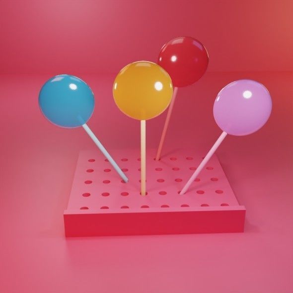 Lollipops Free 3D model_1