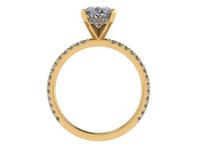 Oval Cut Diamond Engagement Ring 3D print model_3