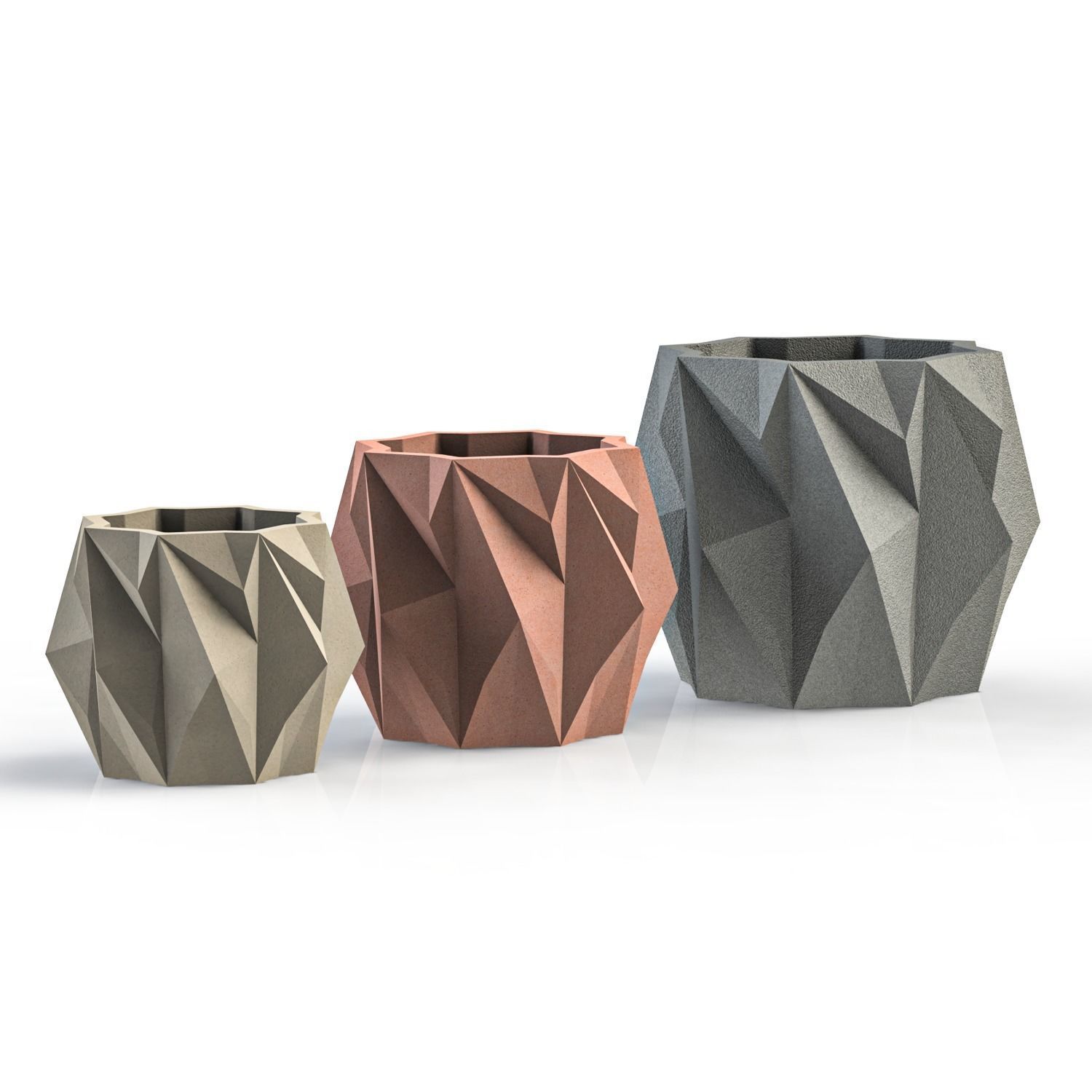 3 sizes of vases for making silicone mold 3D print model_1