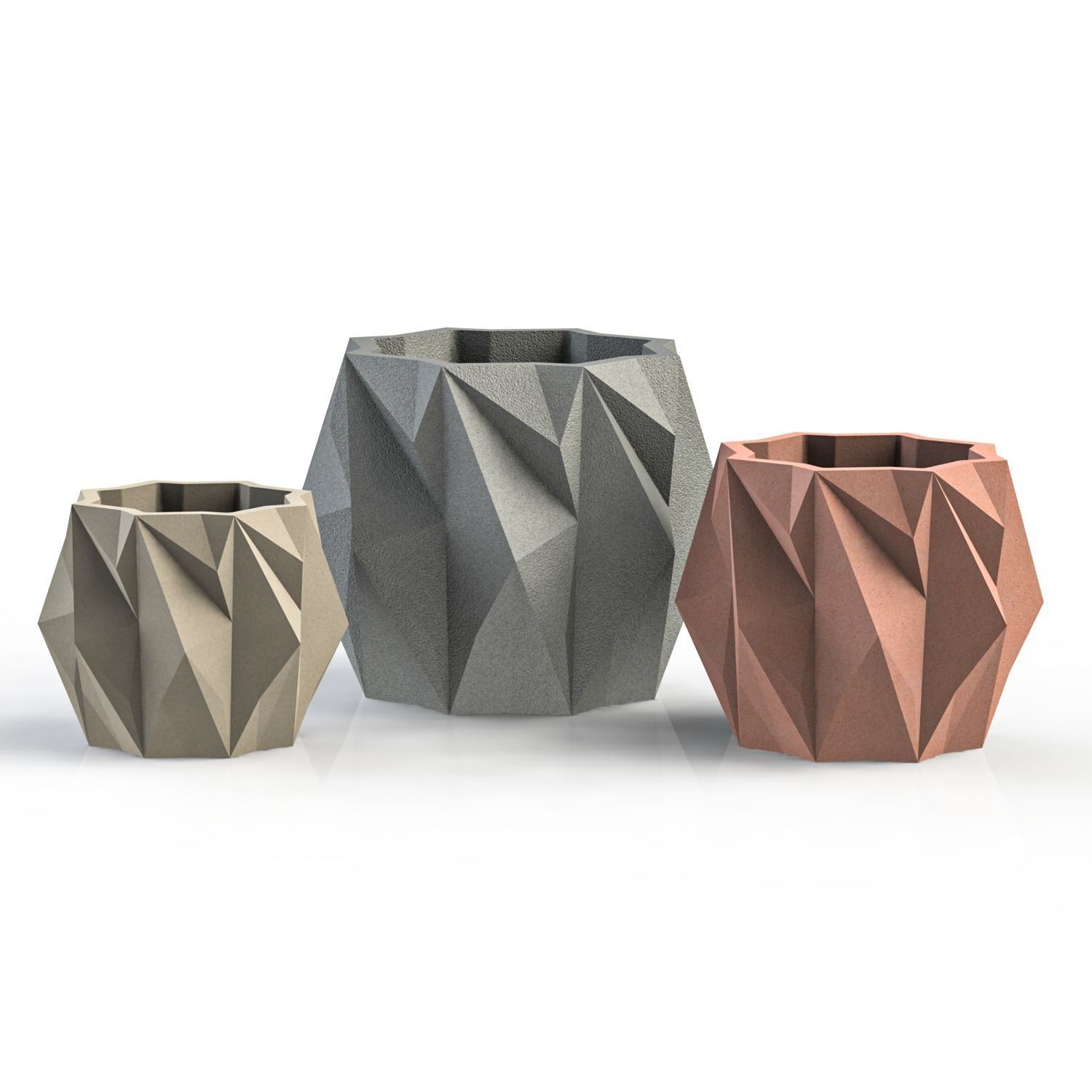 3 sizes of vases for making silicone mold 3D print model_8