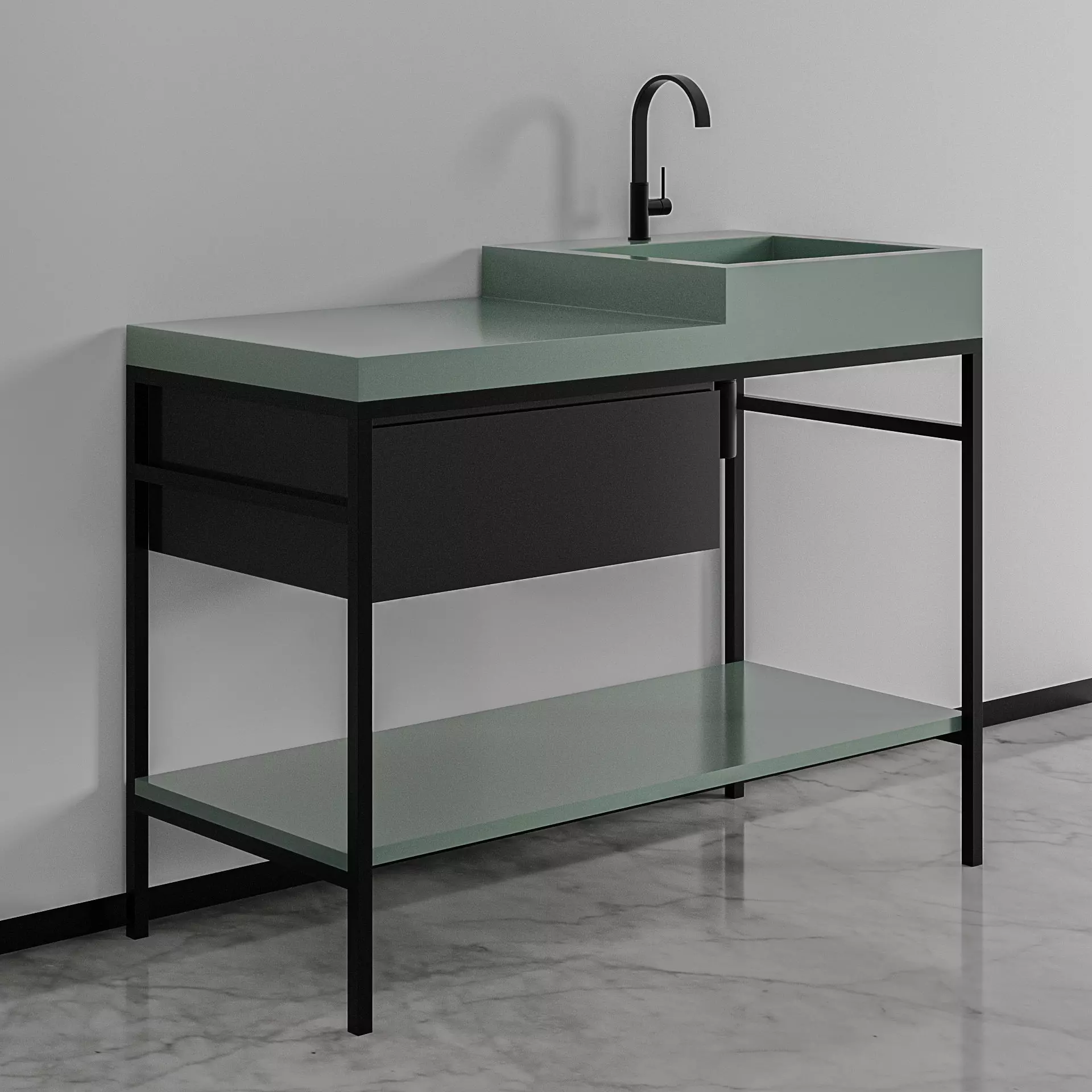 Consolle Washbasin by NIC DESIGN Semplice 105 Free 3D model