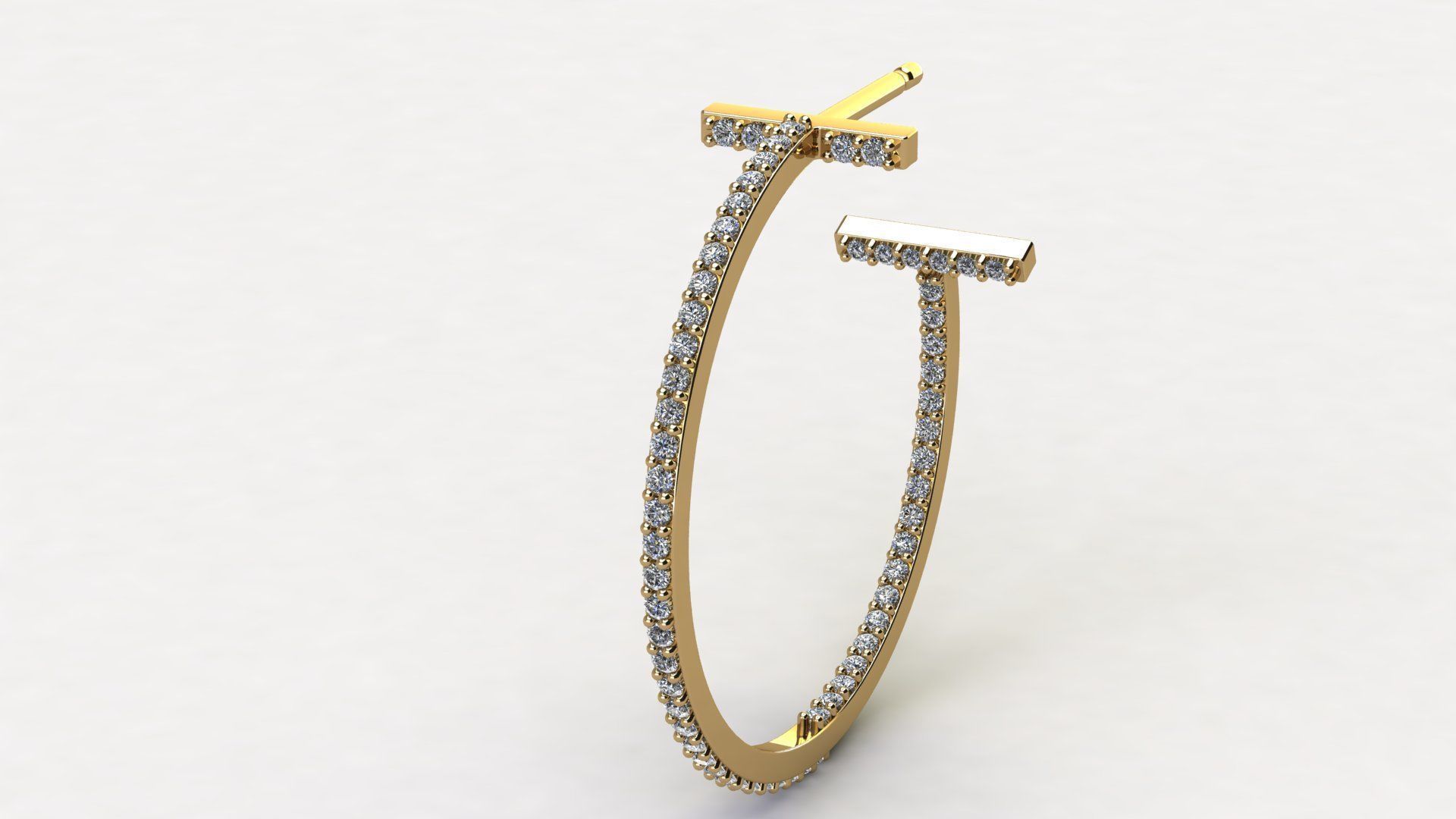 T Hoop Earrings with Diamonds Collection _18