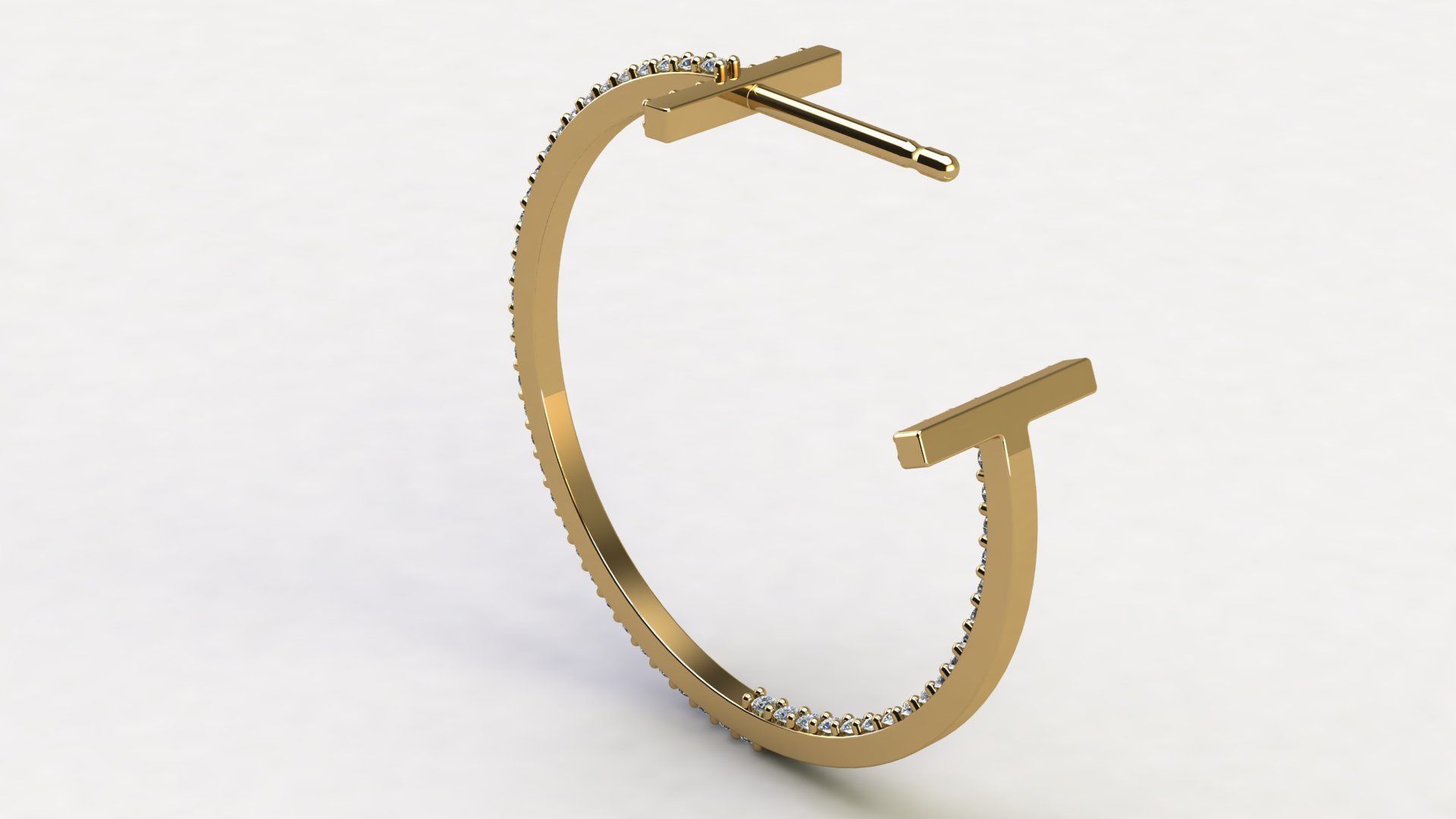 T Hoop Earrings with Diamonds Collection _17