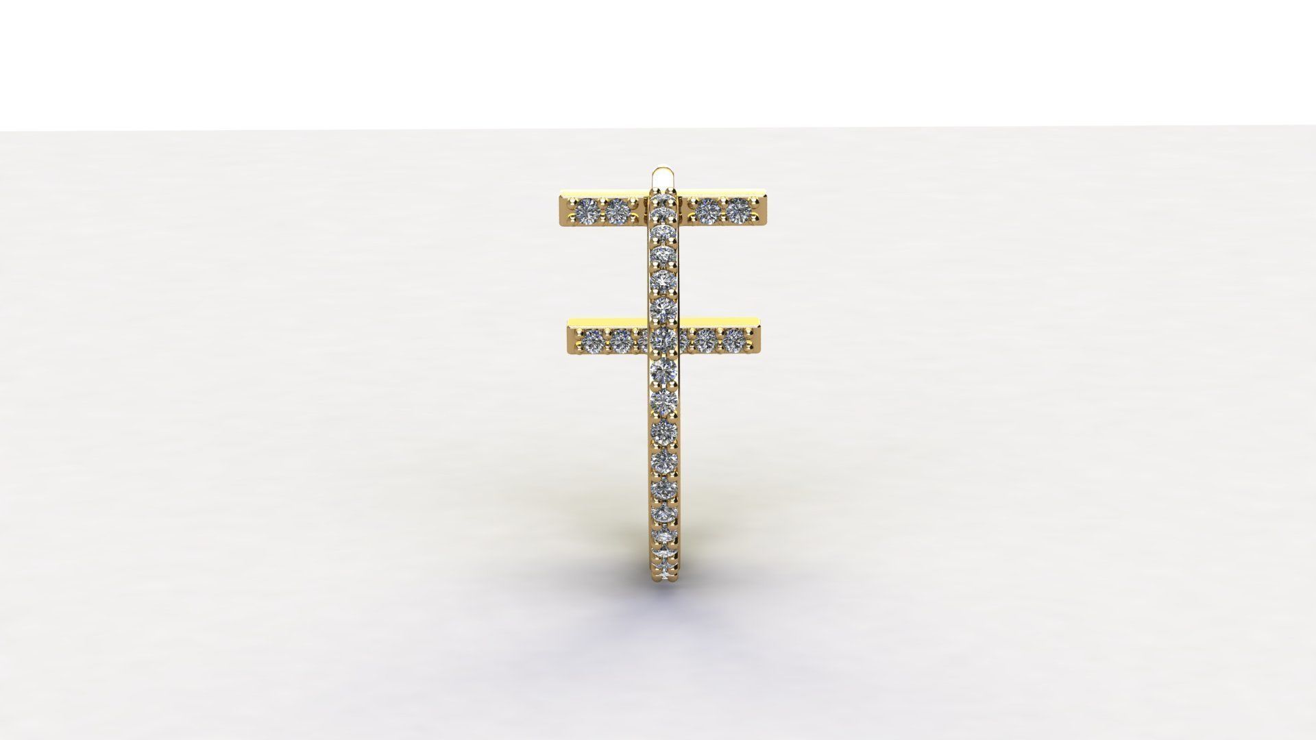 T Hoop Earrings with Diamonds Collection _32