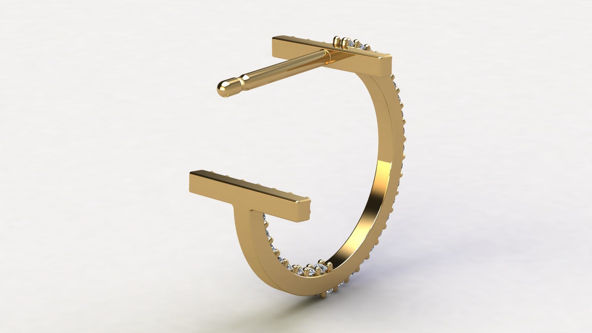 T Hoop Earrings with Diamonds Collection _29