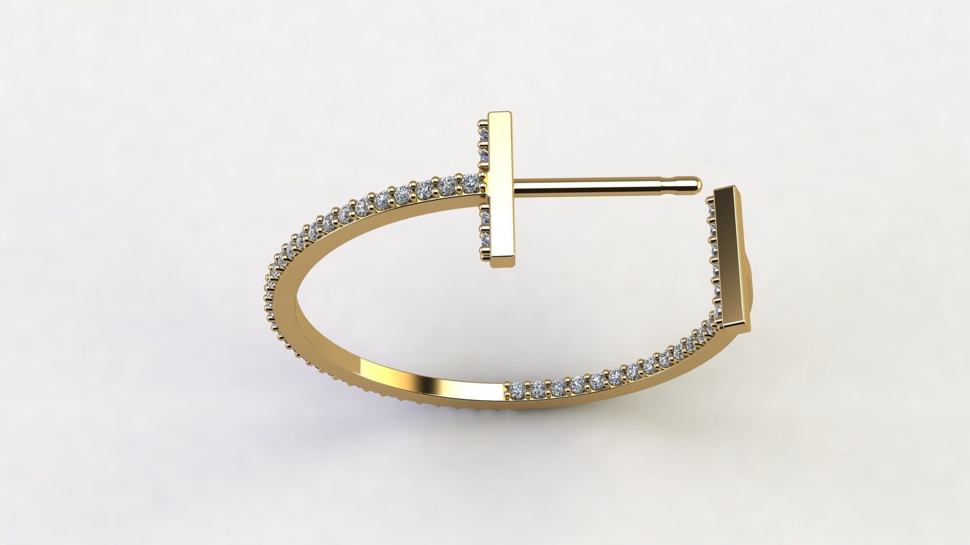 T Hoop Earrings with Diamonds Collection _16
