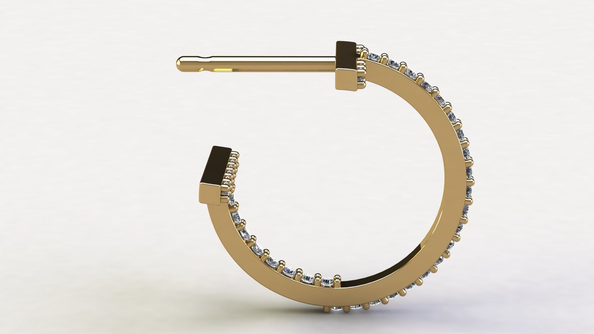 T Hoop Earrings with Diamonds Collection _36