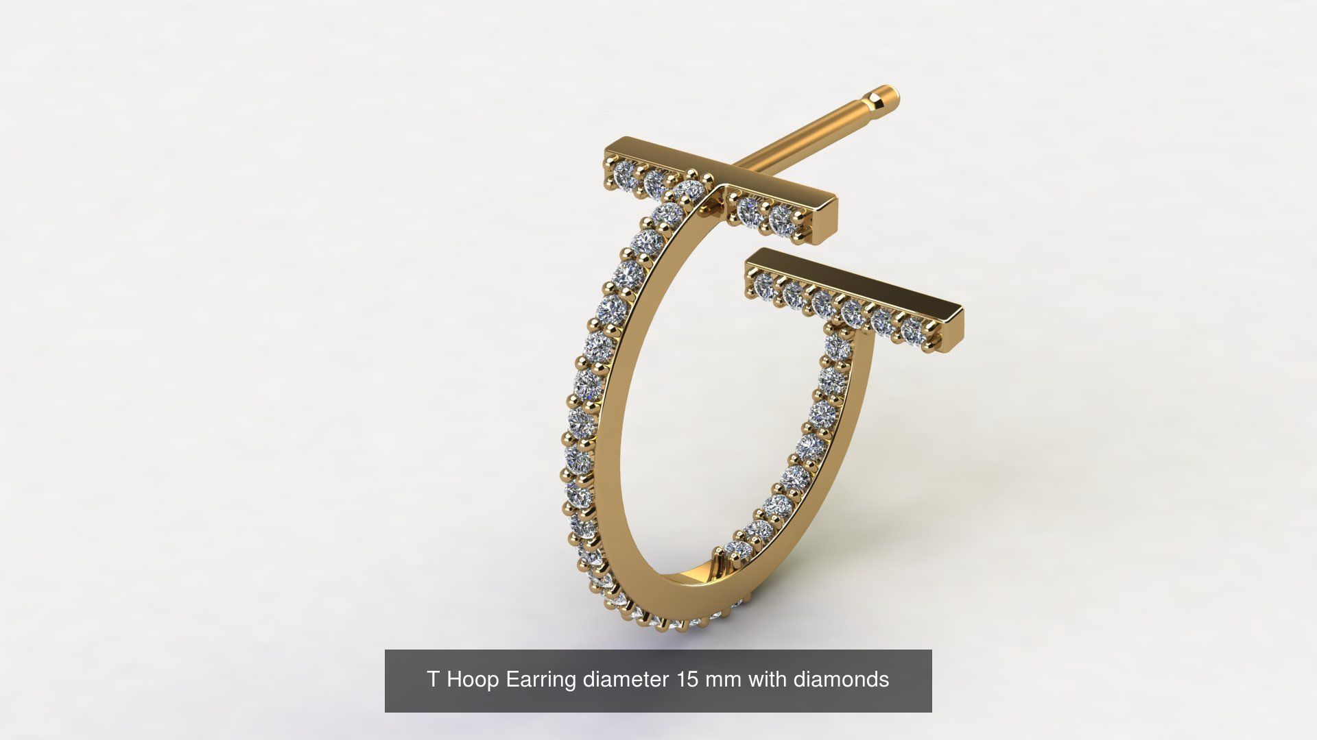 T Hoop Earrings with Diamonds Collection _1