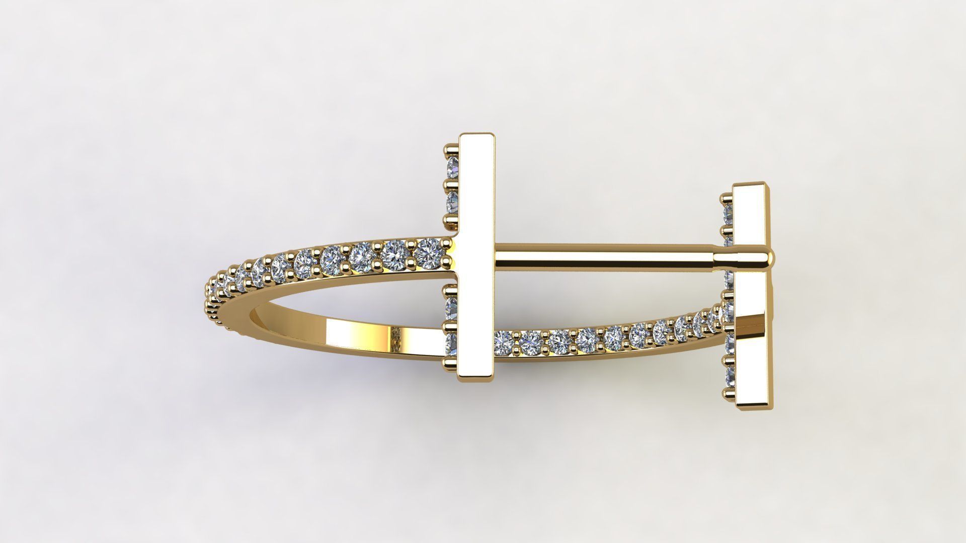 T Hoop Earrings with Diamonds Collection _23