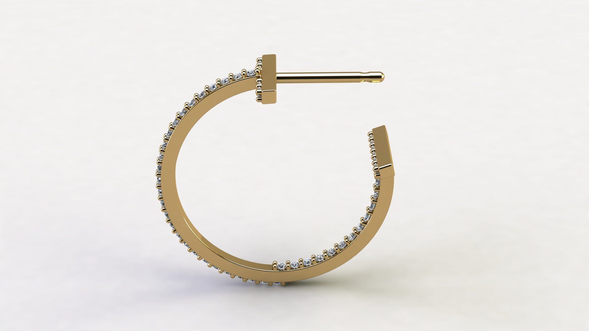 T Hoop Earrings with Diamonds Collection _20