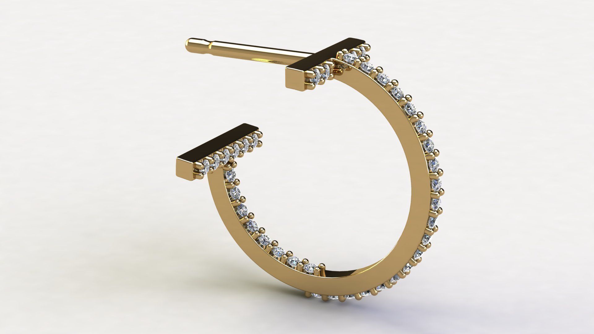 T Hoop Earrings with Diamonds Collection _30