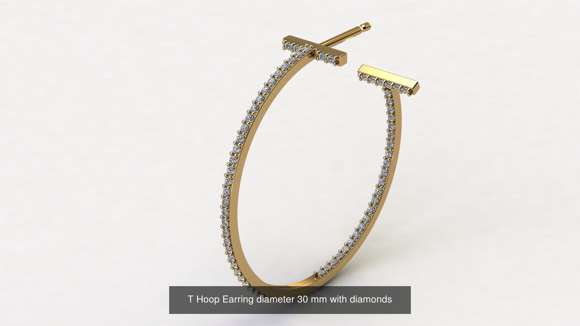 T Hoop Earrings with Diamonds Collection _6