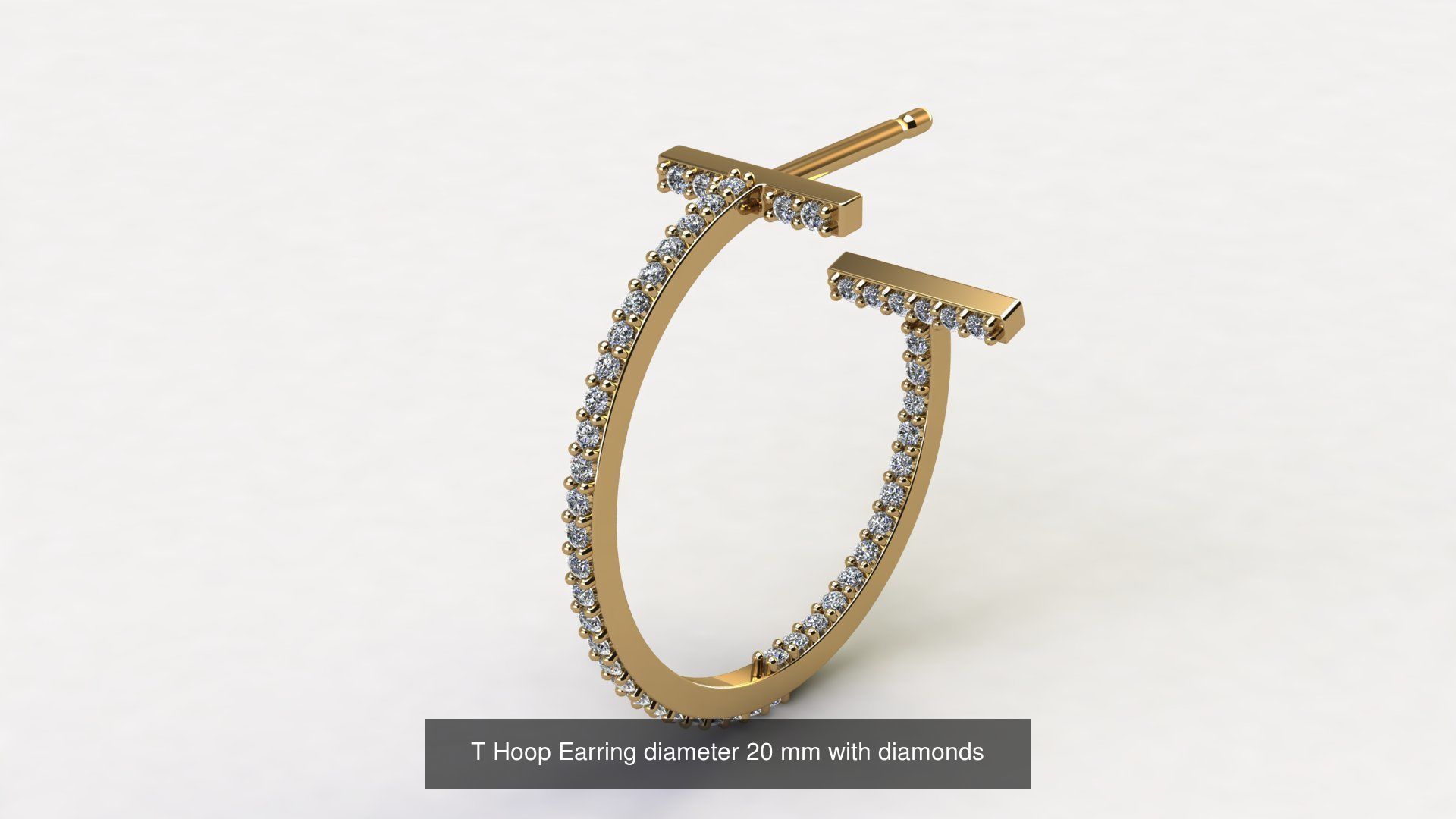 T Hoop Earrings with Diamonds Collection _3