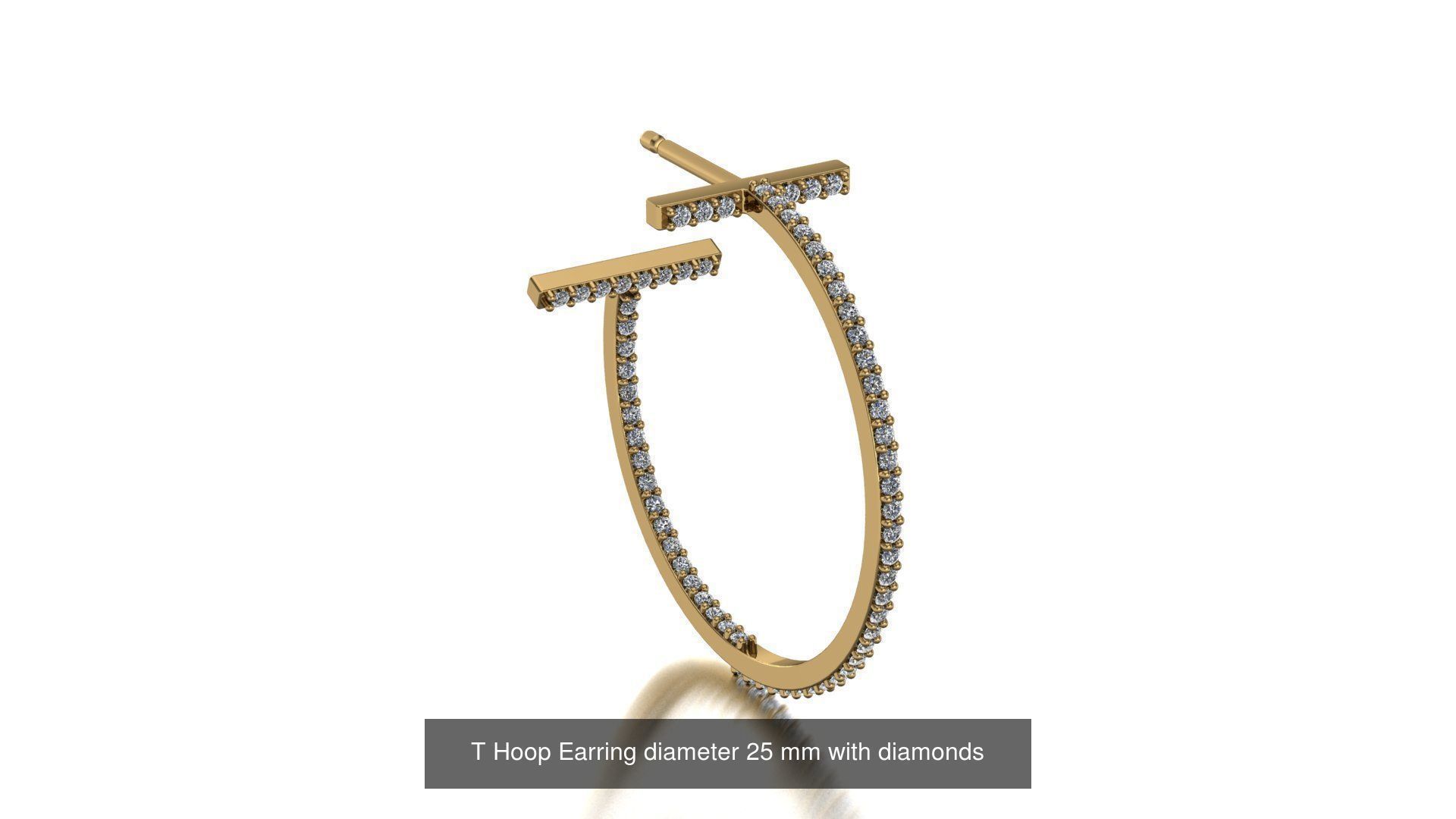 T Hoop Earrings with Diamonds Collection _2