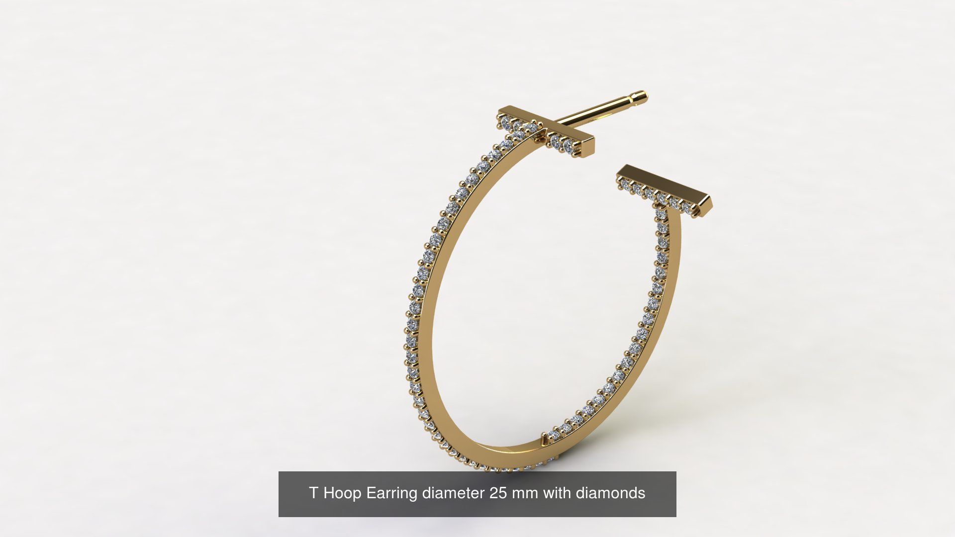 T Hoop Earrings with Diamonds Collection _5