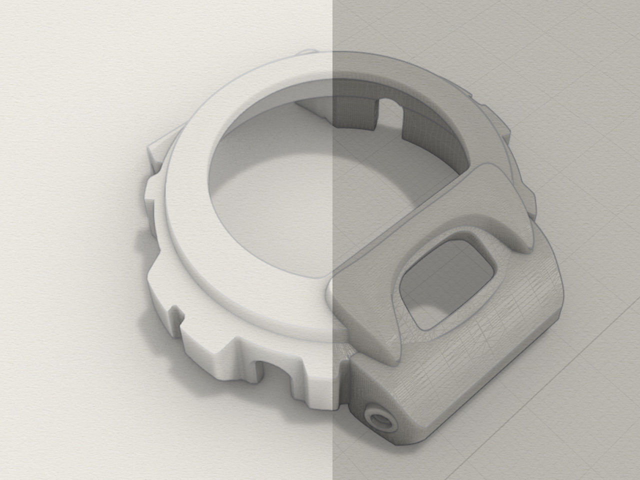 Watch case compatible with DW-6900 3D print model_16