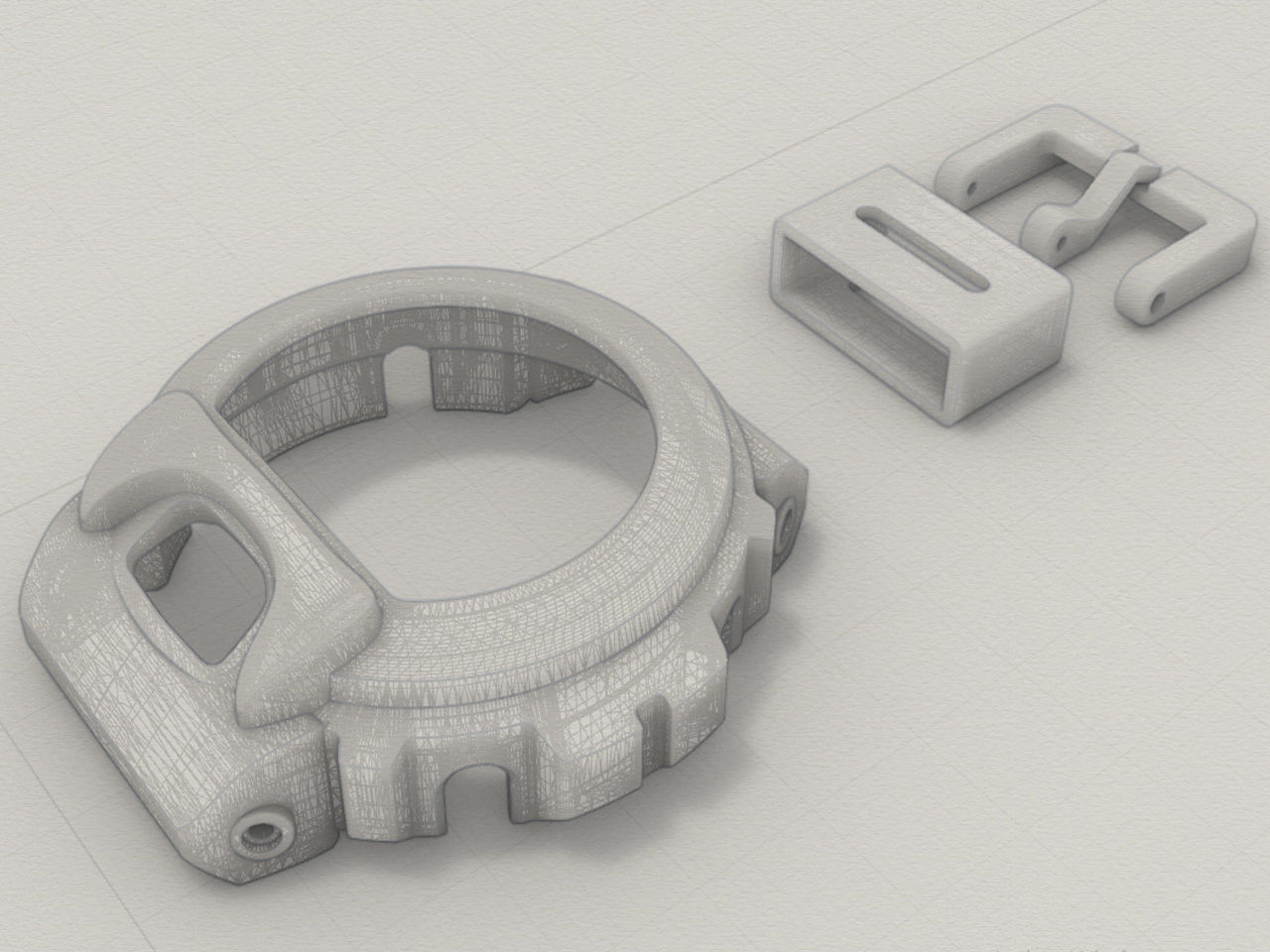 Watch case compatible with DW-6900 3D print model_17