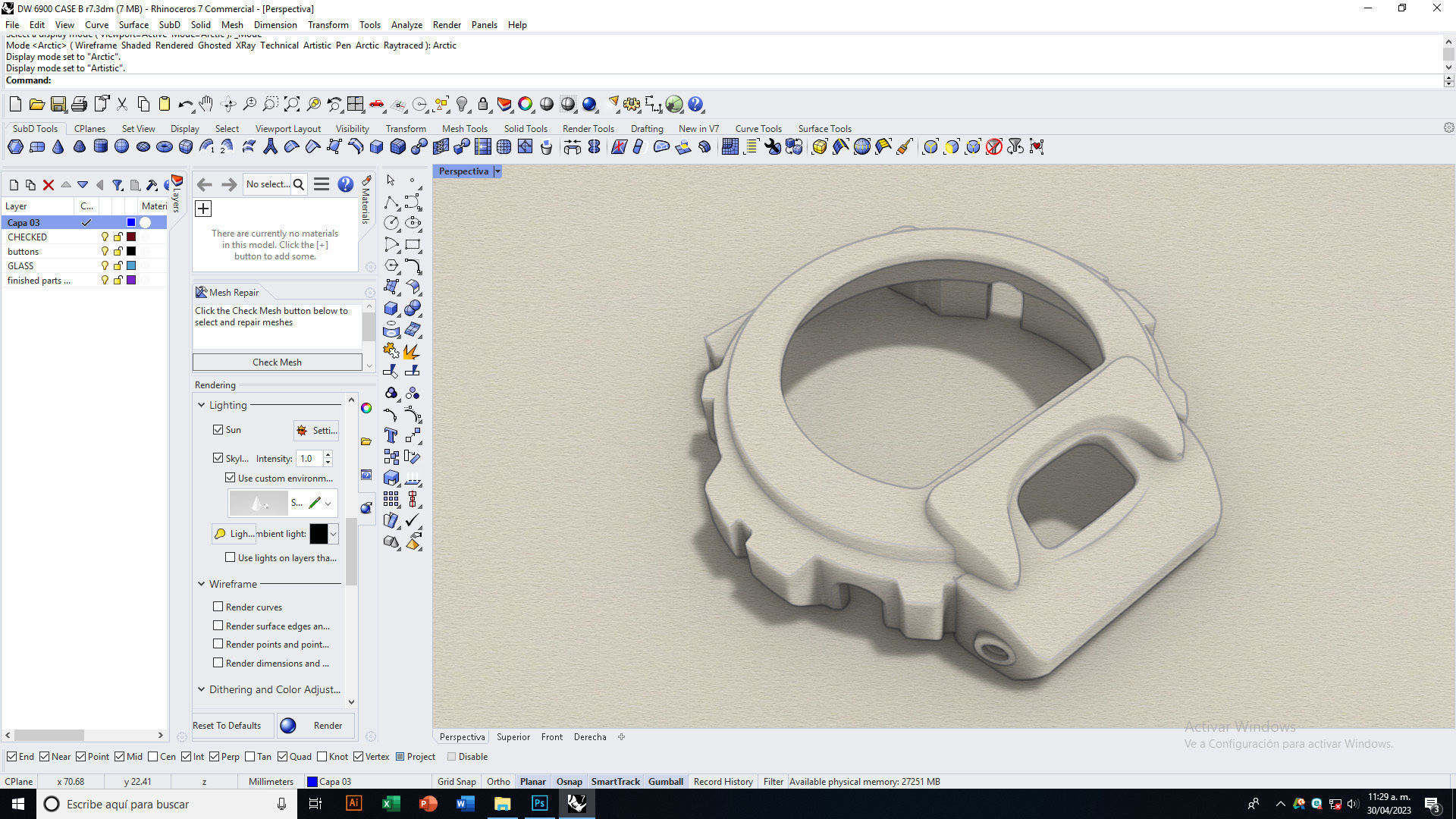 Watch case compatible with DW-6900 3D print model_13