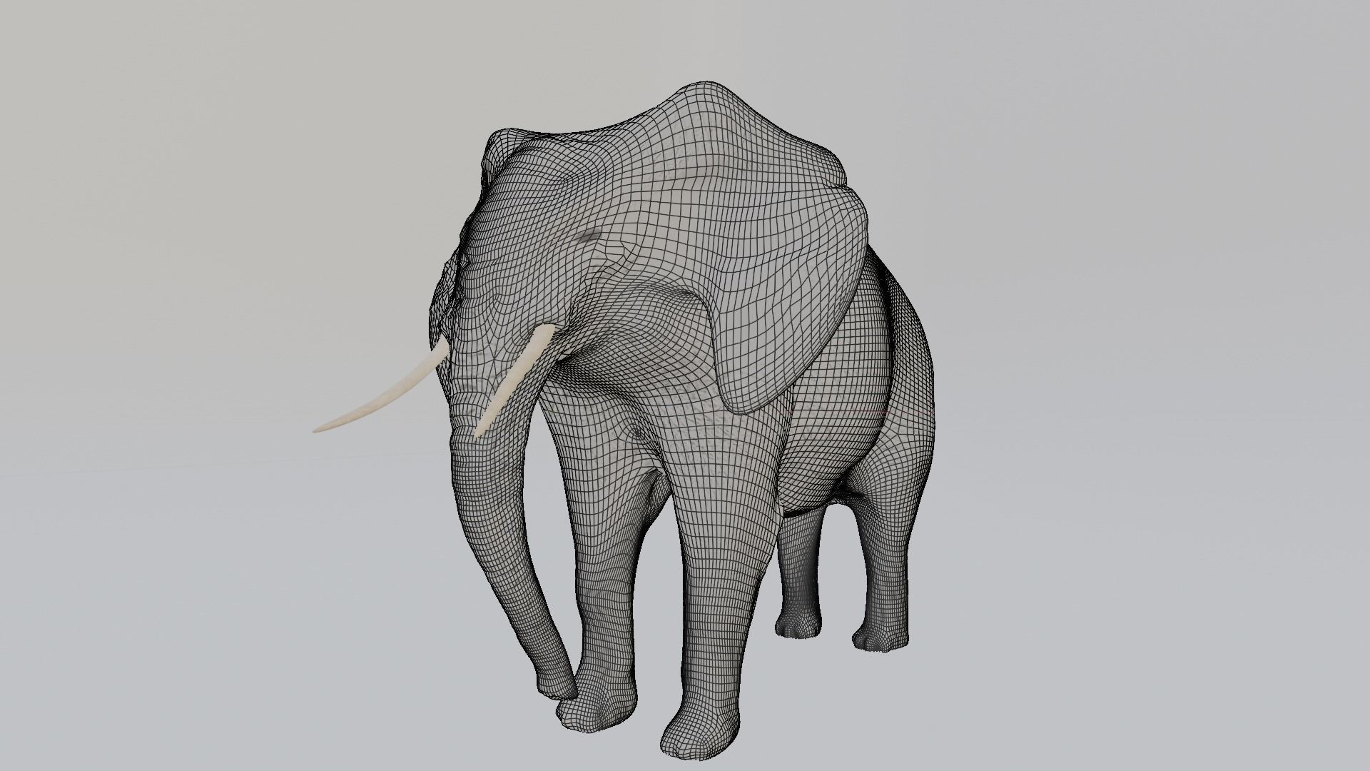 Elephant Low-poly 3D model_1