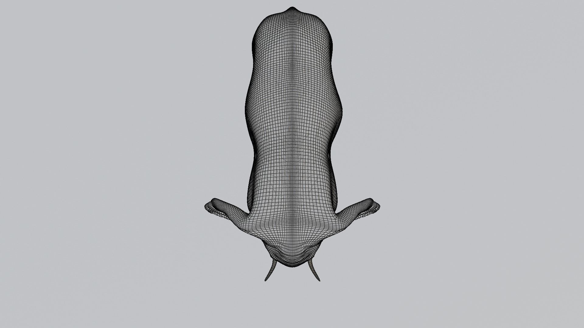 Elephant Low-poly 3D model_8