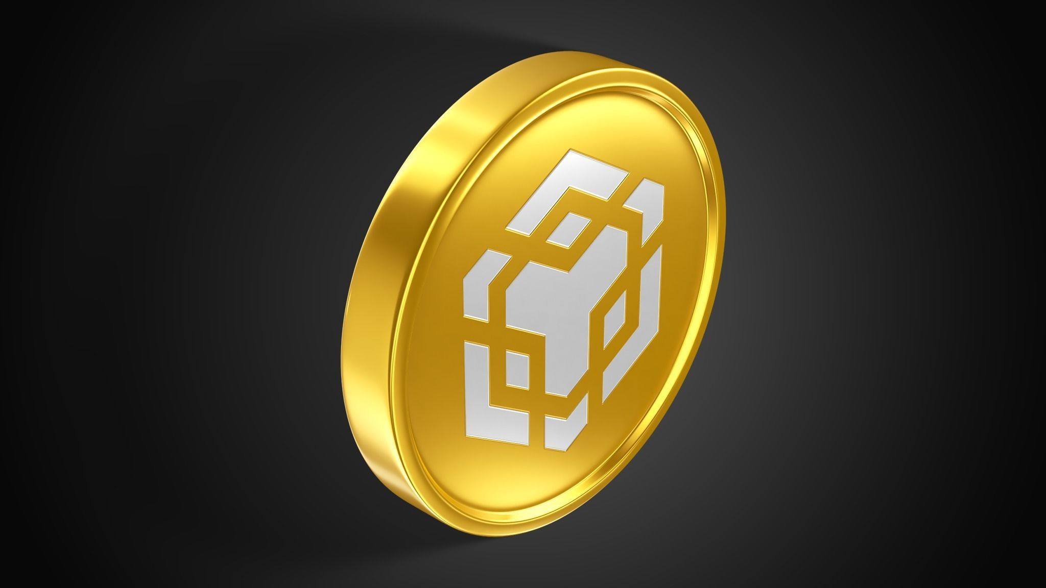 BNB Coin 3D model_4