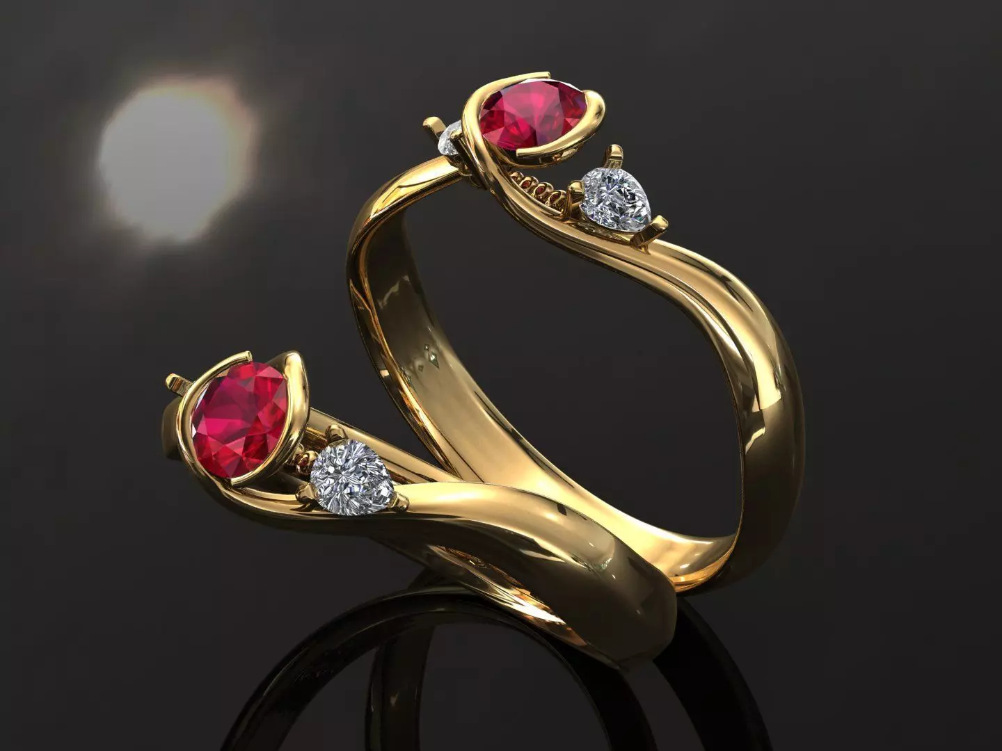 wedding-solitaire-ring 3D print model