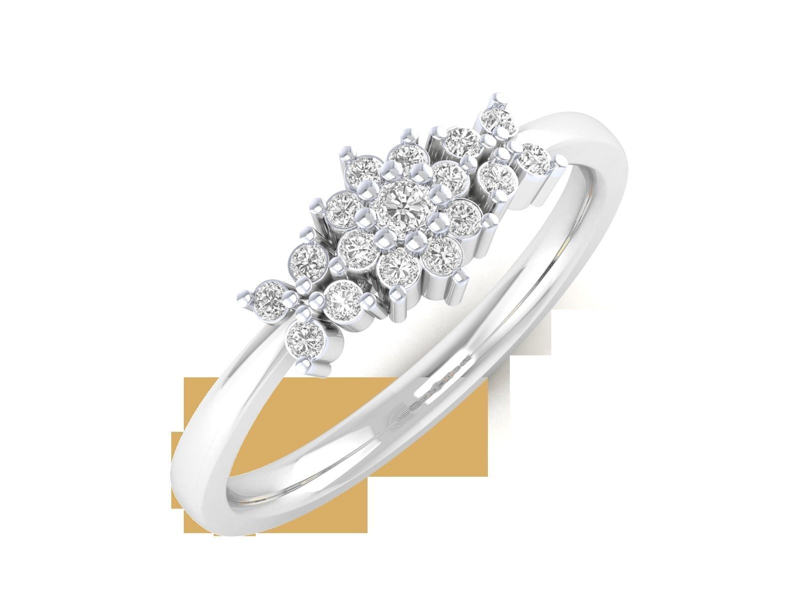 Women Wedding Engagement Ring STL OBJ FBX Renders Details 3D print model_4