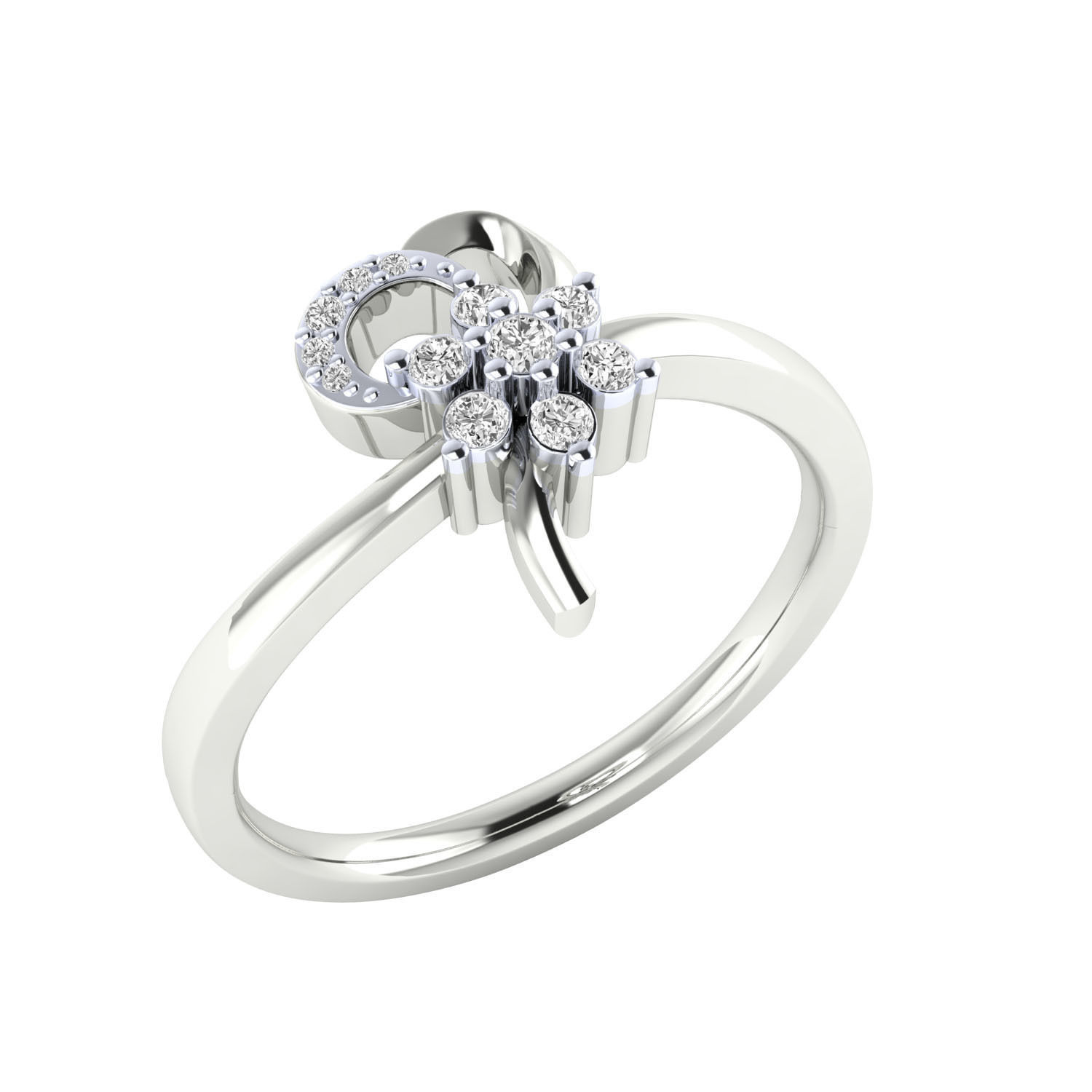 Women Star Ring STL OBJ FBX Renders Details 3D print model_3