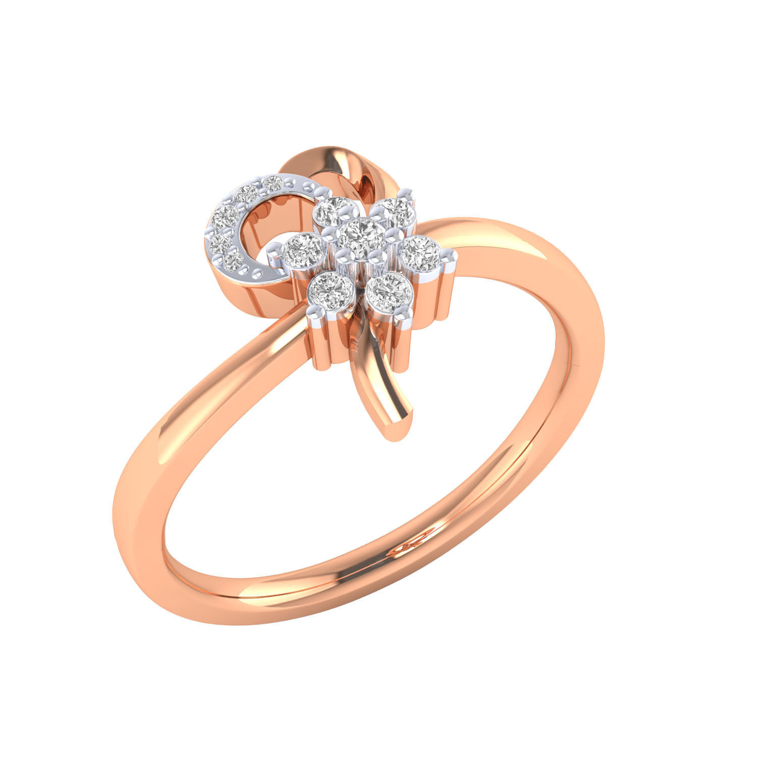 Women Star Ring STL OBJ FBX Renders Details 3D print model_1