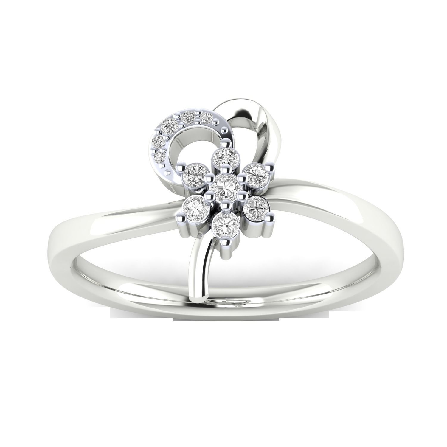 Women Star Ring STL OBJ FBX Renders Details 3D print model_15