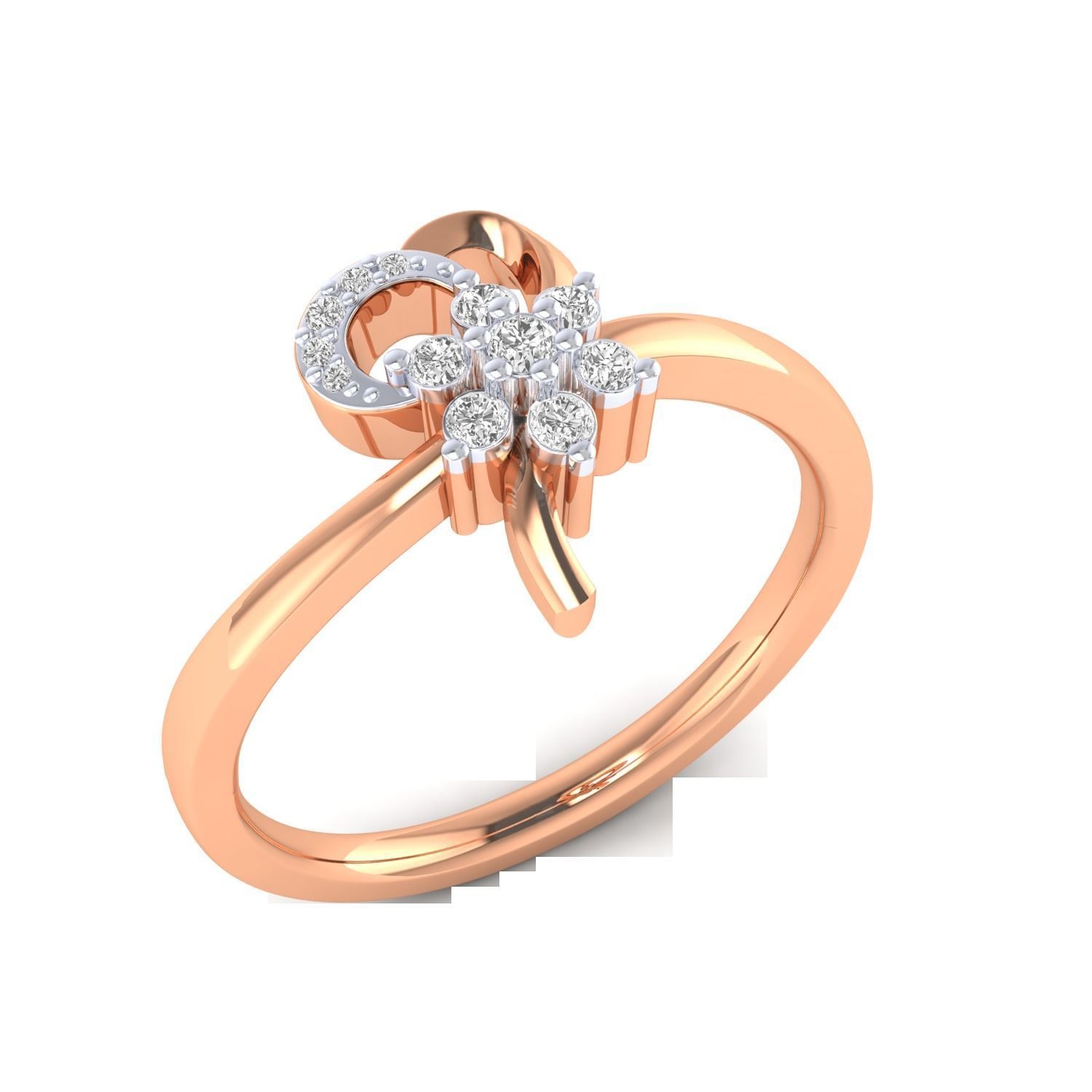Women Star Ring STL OBJ FBX Renders Details 3D print model_2