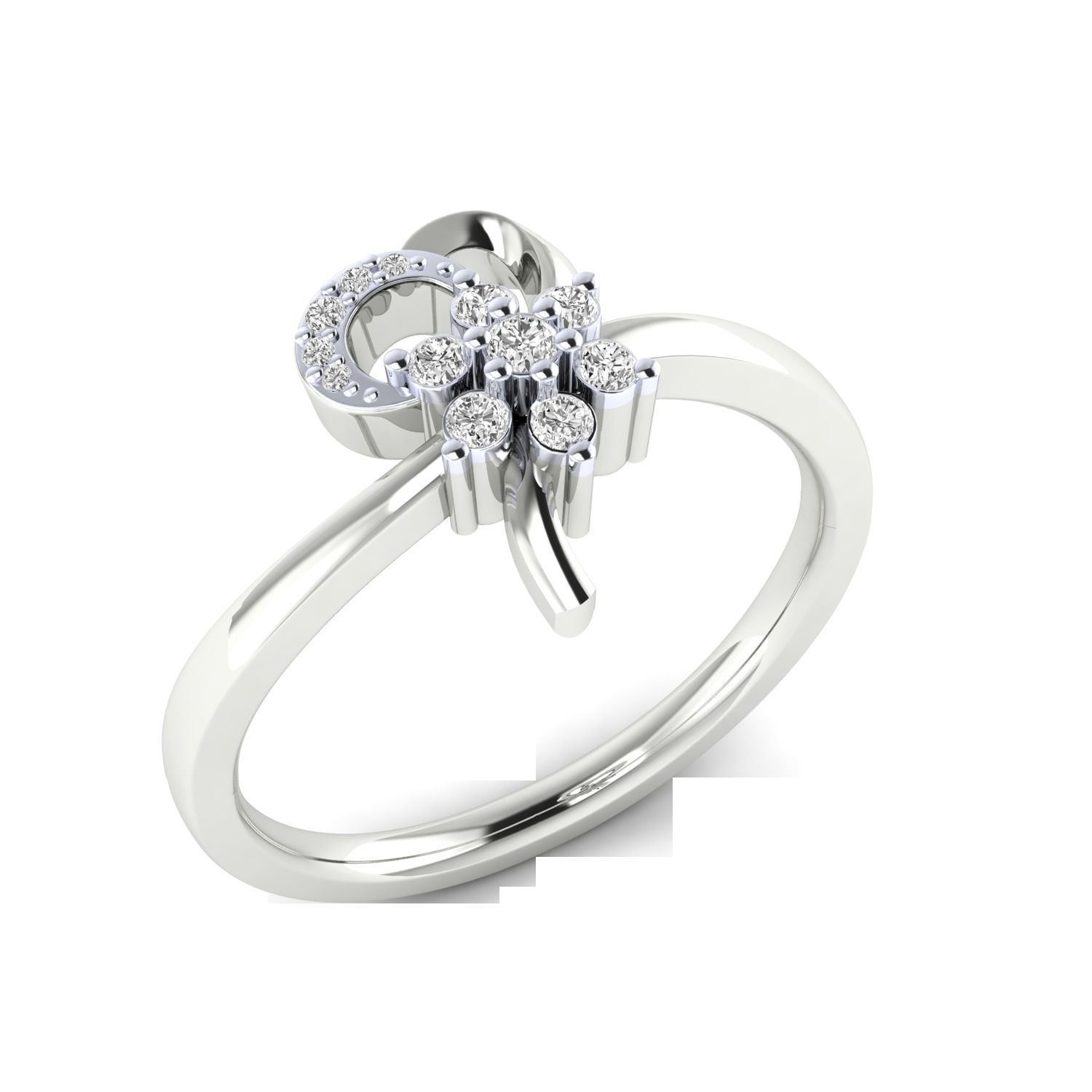 Women Star Ring STL OBJ FBX Renders Details 3D print model_4