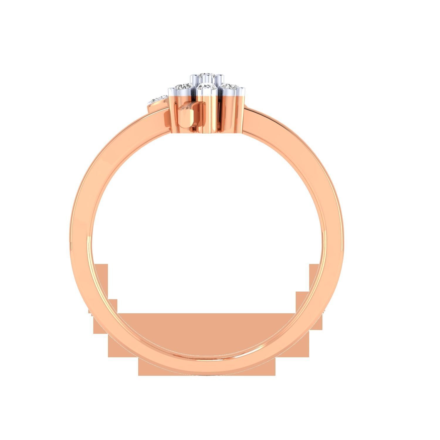 Women Star Ring STL OBJ FBX Renders Details 3D print model_19