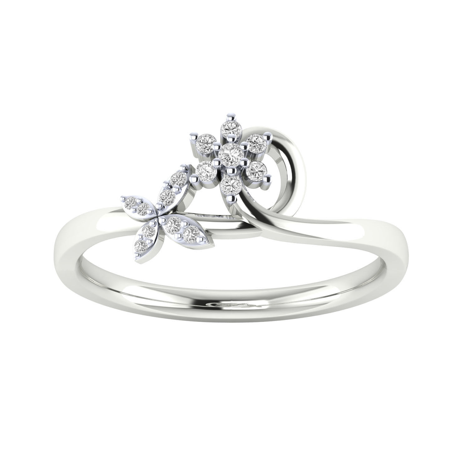 Women Star Ring STL OBJ FBX Renders Details 3D print model_16