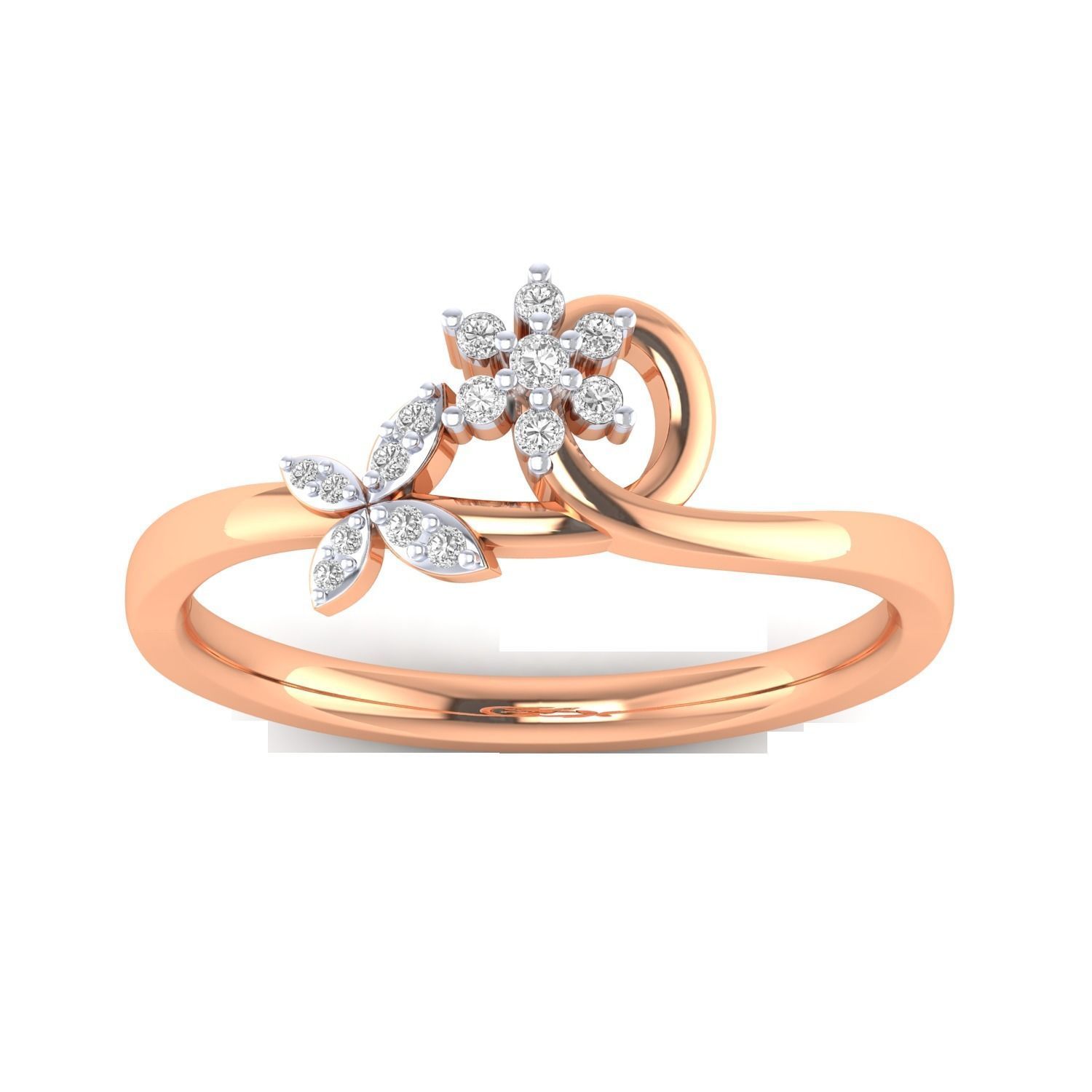 Women Star Ring STL OBJ FBX Renders Details 3D print model_15