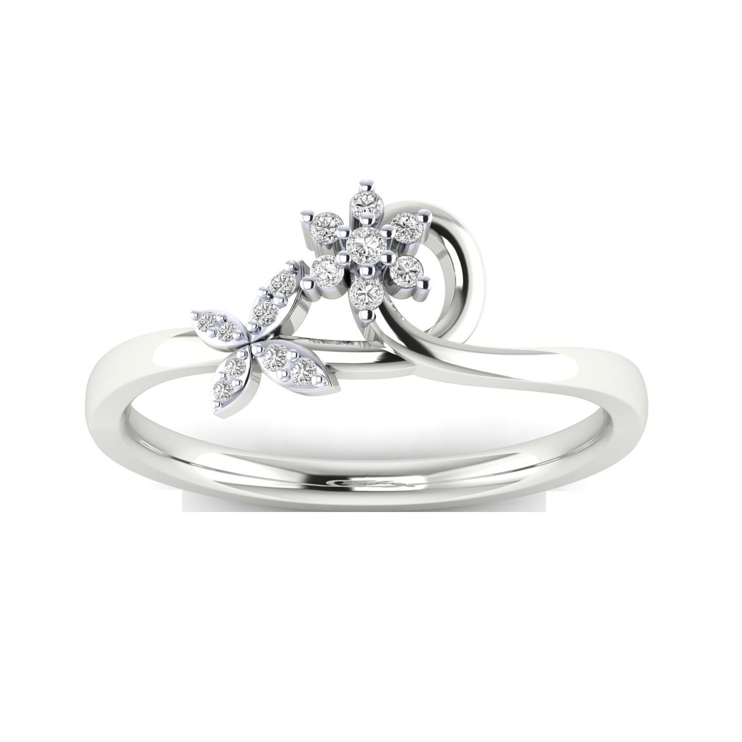 Women Star Ring STL OBJ FBX Renders Details 3D print model_17