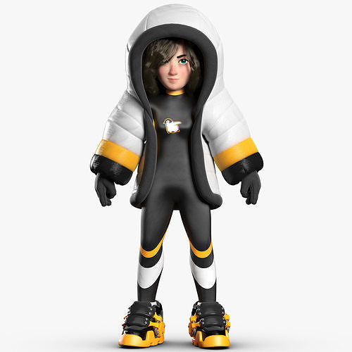 Snow Girl 3DS Max 3D model