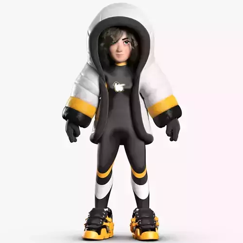 Snow Girl 3DS Max 3D model