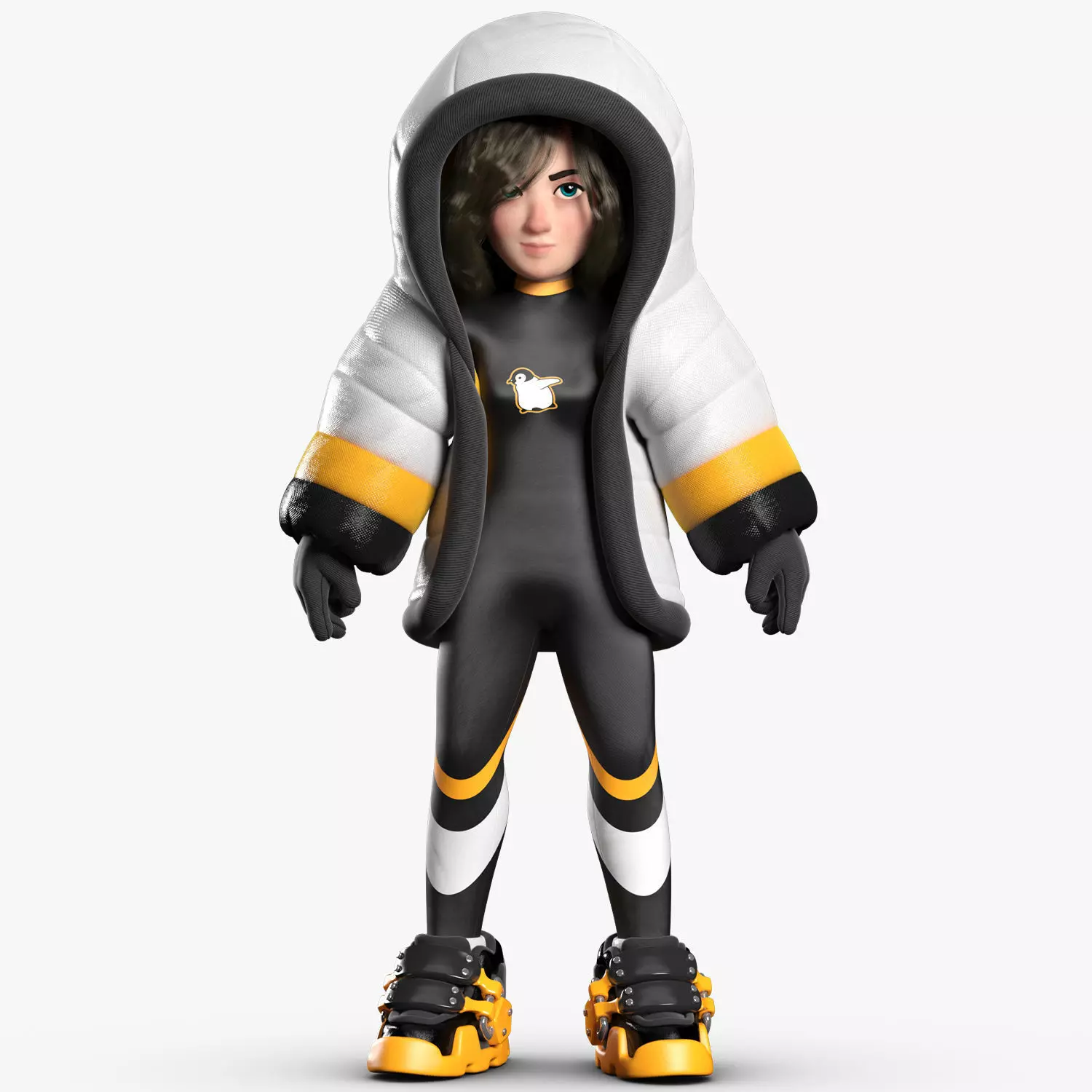 Snow Girl 3DS Max 3D model_0