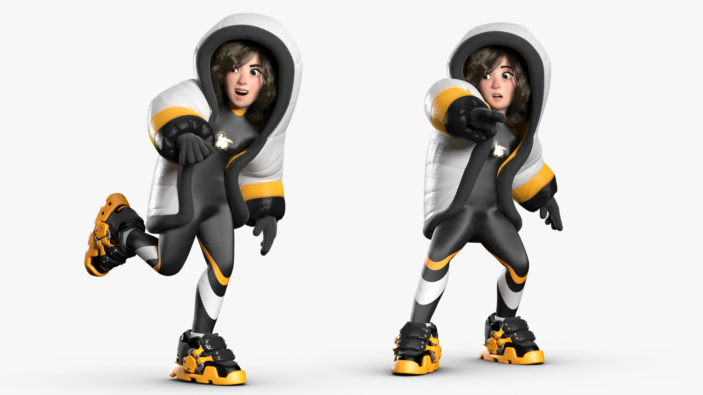 Snow Girl 3DS Max 3D model_5