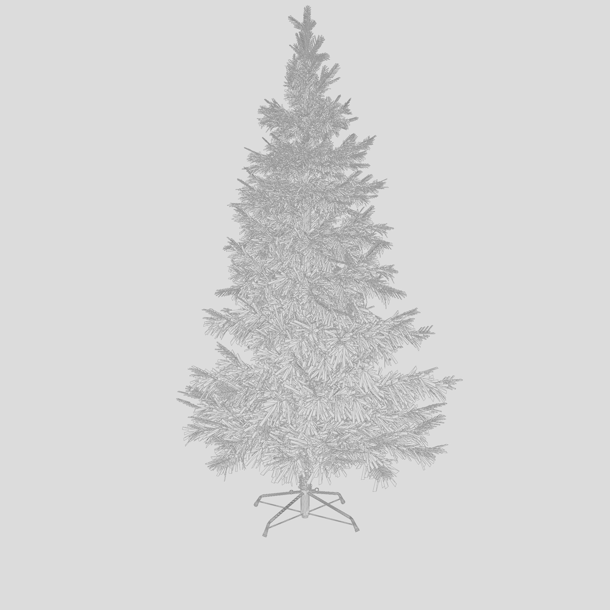 Artificial Christmas Tree 3D Model Low-poly 3D model_5