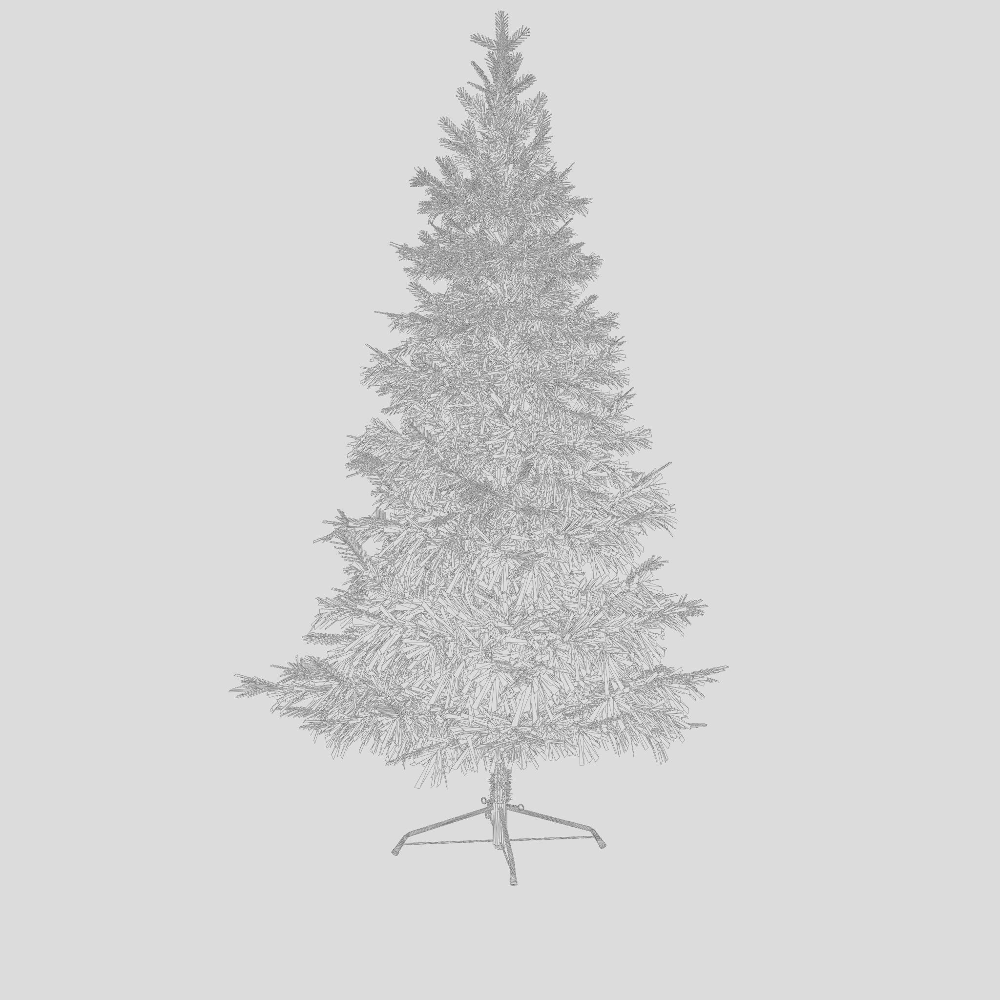 Artificial Christmas Tree 3D Model Low-poly 3D model_7