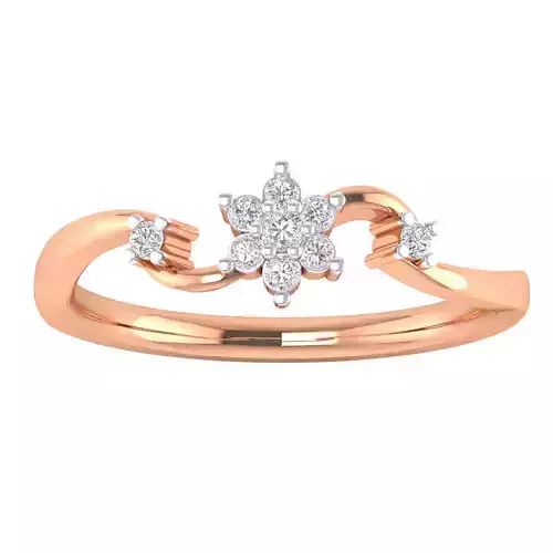 Women Star Ring STL OBJ FBX Renders Details 3D print model