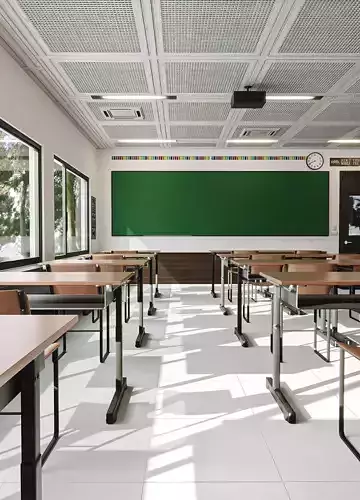 Modern School Classroom  Low-poly 3D model